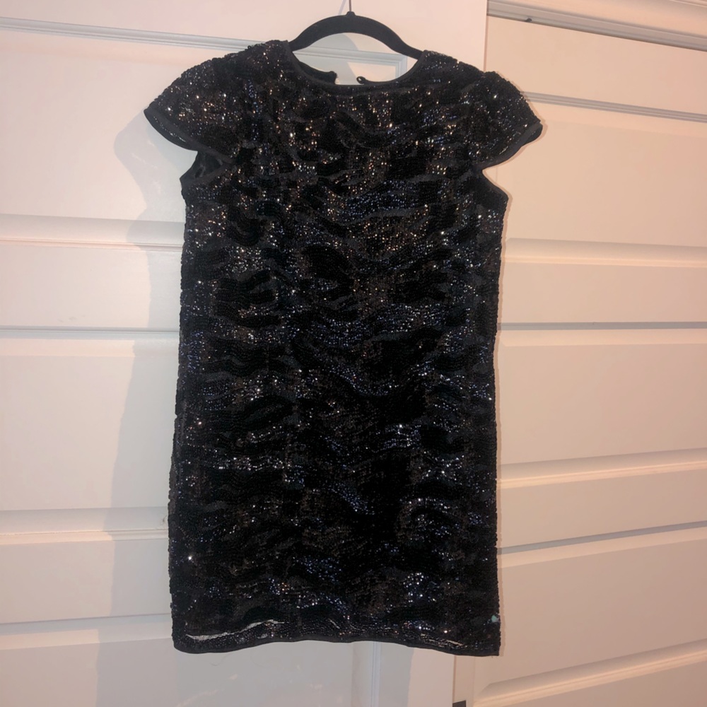 Girls size 12 black sequin dress with tags